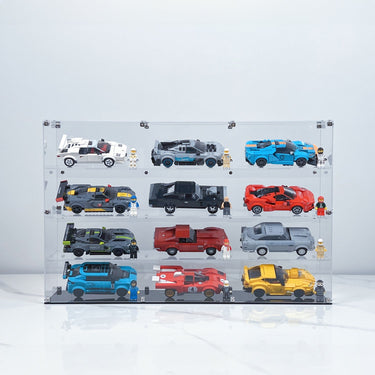 Premium Display Case for 12 x Lego Speed Champions Cars (4x3)
